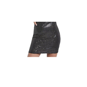 Abito da donna Guess Beatriz nero, taglia S, senza schienale, con paillettes, aderente, collo alto, stile impero, vintage, casual, ricamato in pizzo - Product Image 3