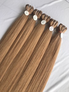 Top Selling 24 Inch #12 Straight Coloured Bundles Cuticle Aligned Single Donor Weft Double <b>Machine</b> Raw Indian Human Frontal <b>Tape</b> - Product Image 4