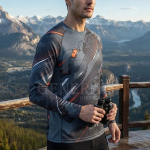 Custom Lightweight <b>MTB</b> Jersey Mountain Bike Cycling <b>Shirt</b> Breathable Quick Dry Eco-Friendly Trail Riding Sportswear Long Sleeve - Product Image 5