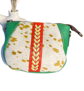 Handmade Eco-Friendly Bohemian Cowhide Leather Animal Prints Travel <b>Messenger</b> <b>Bag</b> <b>Women</b> Genuine Zipper Closure Spring Winter - Product Image 2