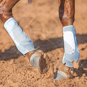 Premium Quality Genuine Leather Adjustable Breathable Durable <b>Lightweight</b> Horse Leg Protection Riding Safety <b>Boots</b> Training - Product Image 6