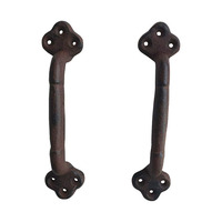 Poignée de porte de grange coulissante en fonte Poignée de porte en métal antique Poignée de clôture Poignées d'armoire longues vintage pour l'extérieur