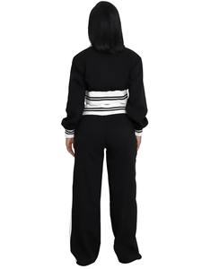 Top court et pantalon de survêtement pour femmes personnalisés fournisseur de gros ensemble deux pièces vêtements de sport surdimensionnés - Product Image 6