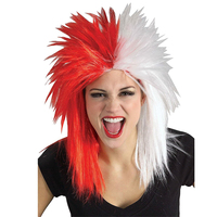 Perruques de supporters Pologne Danemark Japon Angleterre, Chapeaux et accessoires de cheering pour fans