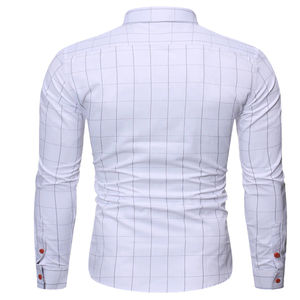 Nouveau meilleur prix de vente chemise boutonnée de créateur pour hommes rayure de luxe à carreaux fleur soyeuse extensible coupe ajustée boutonnée pour hommes - Product Image 2