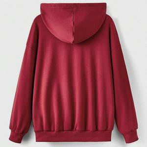 OEM logotipo personalizado impresión llano Vintage bordado cremallera hasta sudaderas de los hombres de diseño personalizado de alta calidad pulóver con capucha - Product Image 2