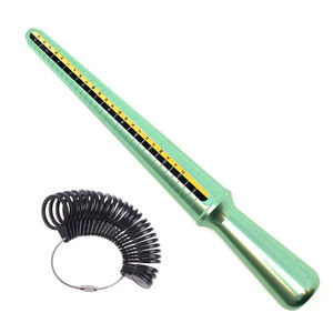 BIJOUX EN MÉTAL VERT ANNEAU DE DOIGT MANDRIN MESURER OUTIL JAUGE STICK Heavy Duty Ring Stretcher Agrandisseur Réducteur Sizer Mandrin - Product Image 1