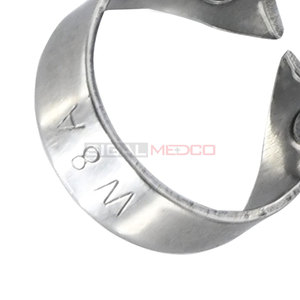 Abrazaderas dentales de presa de goma # W8A, instrumentos médicos endodónticos de acero inoxidable, herramientas profesionales de dentista, canal radicular de aislamiento - Product Image 5
