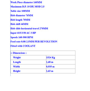 Máquina Fresadora de Engranajes Industrial Sykes, Equipo Confiable para la Fabricación de Engranajes - Product Image 6