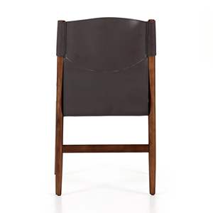 Silla de comedor de cuero de calidad comercial con estructura de madera de teca, fabricante de muebles OEM ODM personalizados para hoteles, restaurantes y cafeterías - Product Image 6