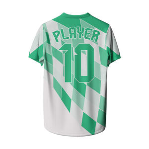 Maillots de football pour hommes personnalisés avec logo imprimé par sublimation, manches courtes, 100% polyester, léger, extensible dans les quatre sens - Product Image 3