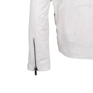 Veste en cuir d'hiver de qualité supérieure pour homme, personnalisée, style Letterman avec fermeture éclair pour la conduite à moto - Product Image 6