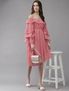 Vestido informal elegante de algodón indio hecho a mano para mujer para fiestas y verano, vestido de novia personalizado a la venta - Product Image 4