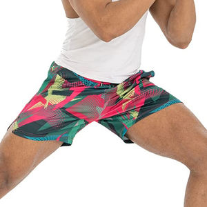 Shorts pour hommes en denim de haute qualité, 100% coton, respirants, confortables, décontractés, avec logo personnalisé, taille haute et fermeture à cordon. - Product Image 5