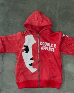 เสื้อสเวตเตอร์แขนยาวมีฮู้ดและกางเกงผ้าปะติดตัดเย็บตามสั่งแนวสตรีท - Product Image 2