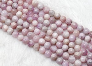 Piedra Preciosa Natural, Pura y Auténtica de Kunzita de 8MM, Cuentas Redondas RB-KUN-8 para la Fabricación de Joyería de la Marca Anshul Impex - Product Image 2