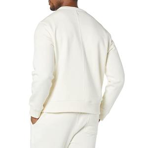 เสื้อกันหนาวผ้าฝ้ายคอกลมแขนยาวสำหรับผู้ชาย,แบบสวมศีรษะสีล้วนพิมพ์ลายโลโก้ได้ตามต้องการ - Product Image 3