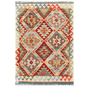 Maimana Afghanistan Kilim Rug 117 X 81 cm <b>Wall</b> Accent Artistic Decorative <b>Carpet</b> - Product Image 1