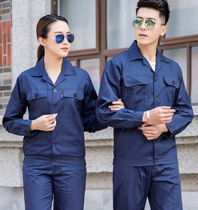 Conjunto de ropa de trabajo de verano de algodón 100% para hombres, traje de trabajo, traje de soldadura antiestático, traje de trabajo para hombres, ropa de trabajo personalizada - Product Image 1