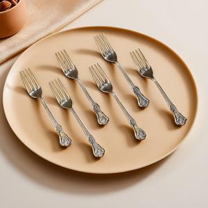 ชุดส้อมและช้อนทองเหลืองแบบคลาสสิกมีดคู่ทำด้วยมือสำหรับรับประทานอาหารอินเดียหรือร่วมสมัยเพื่อการส่งออก - Product Image 4