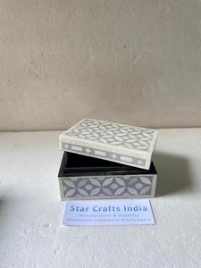 Caja de joyería decorativa de madera y hueso natural, caja organizadora de baratijas hecha a mano para reloj, pulsera y otra caja de accesorios - Product Image 6