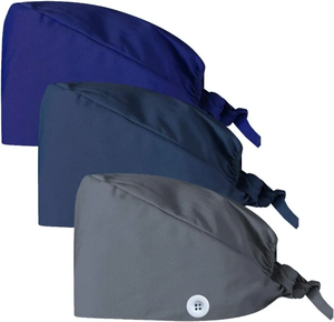 Casquettes de gommage médical en denim de haute qualité pour salle d'opération médecins infirmières professionnels de la santé conception respirante - Product Image 1