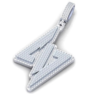 Nuevo Colgante Unisex de Plata 925 con Baño de Rodio y Diamantes Blancos Cultivados en Laboratorio de 50 mm, Estilo Hip Hop, Tendencia 2025, con Logotipo Personalizado para Fiestas - Product Image 1