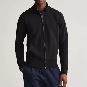 Sudaderas con Capucha Bordadas en 3D para Hombre, Chaqueta con Cremallera Completa, Proveedor de Sudaderas de Felpa de Algodón, Patrón Sólido, Fabricante de Ropa Deportiva - Product Image 4