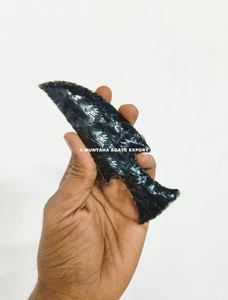 งานหัตถกรรมหินกึ่งมีค่าทำจากคริสตัลนำโชครูปปั้นนำโชคพลอยพรีเมี่ยมสีดำทำด้วยมือ - Product Image 4