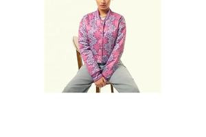 Hot Sale Cropped Women's Quilted Woven Finished Varsity Letterman <b>Jacket</b> Baseball Style Casual Sublimated Bomber - Product Image 5