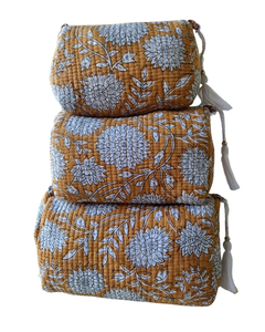 Eco-Friendly Cotton Quilted for <b>Bag</b> with Zipper for Women and <b>Men</b> | Reusable Travel Cosmetic Pouch - Product Image 3