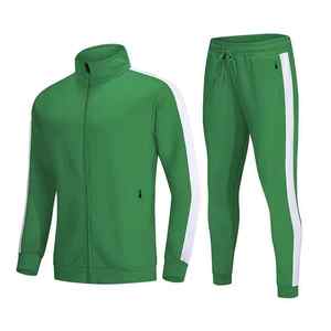 Survêtement respirant uni à fermeture éclair avec logo personnalisé pour hommes Jogging uni à fermeture éclair vierge/uni avec personnalisation complète 2025 - Product Image 1