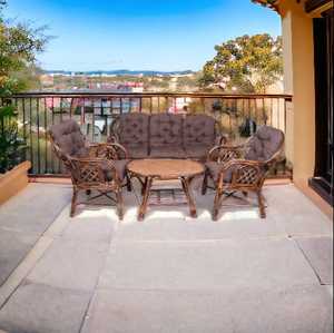 Ensemble de canapés de jardin en rotin de luxe moderne Mobilier d'extérieur au design unique pour hôtel Mobilier de salon élégant avec table Ensemble - Product Image 4