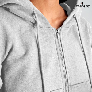 Women's Customizable 100% Cotton <b>Crop</b> <b>Top</b> Hoodie Full <b>Sleeve</b> Low MOQ Front Logo Printed Design Made in Pakistan - Product Image 4