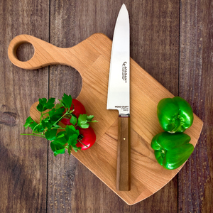 Cuchillos de Chef Santoku curvos de alta calidad, cuchillos de cocina profesionales, venta al por mayor, cuchillos de cocina de acero inoxidable con mango de madera - Product Image 4