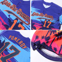 Nouveau service EM, prix le plus bas, qualité supérieure, maillot de baseball personnalisé en polyester par sublimation, manches courtes