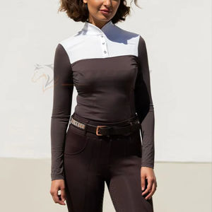 Camisas elegantes para montar a caballo para mujer hechas de tela suave transpirable y duradera que ofrece comodidad y rendimiento duraderos - Product Image 1
