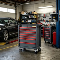 Carrito de Taller con 7 Cajones y Ruedas para Herramientas