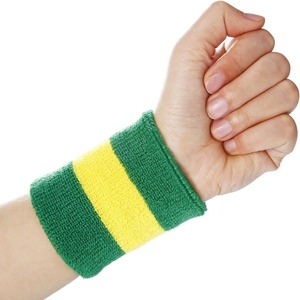 สายรัดข้อมือสำหรับเล่นกีฬาผ้าเทอร์รี่ซับเหงื่อสำหรับผู้หญิงสายรัดข้อมือผ้าคอตตอนปรับแต่งโลโก้ได้ - Product Image 3