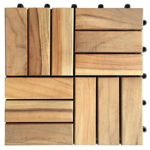 Carreaux de terrasse en acacia de haute qualité revêtement de sol intérieur contemporain en bois PVC anti-dérapant Vietnam emboîtement amovible boutons-pression pour l'extérieur - Product Image 1