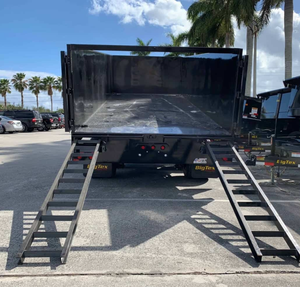 REMORQUES 8X20 24.9K 4FT GOOSENECK DUAL TANDEM DUMP TRAILER W/HYDRAULIQUE JACKS - D20K8204GTHI - Product Image 3