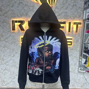 Meilleure vente chaude mode la plus demandée sweat à capuche avec fermeture éclair Puff Printed factory made bon prix sweats à capuche pour hommes sweats à capuche pour hommes - Product Image 1