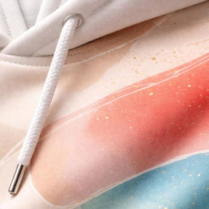 Sudadera artística con efecto tie-dye diseñada con tonos audaces que ofrecen una sensación de felpa suave, estilo urbano moderno y comodidad. - Product Image 4