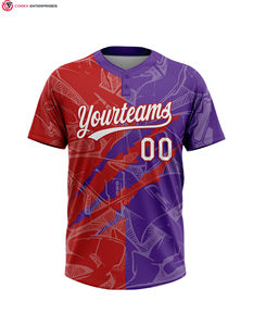 Uniforme de baseball Maillot à deux boutons sur mesure pour les équipes Vêtements de sport respirants - Product Image 4