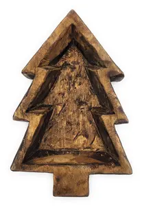 Cuencos de madera de Acacia para masa, cuencos de árbol de Navidad, granja rústica, regalo único, ganado, decoración occidental - Product Image 2