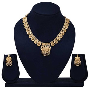 สร้อยคอรูปชุบทอง14K 18K 24K พร้อมต่างหูเครื่องประดับหรูหราสร้อยคอแฟชั่นเครื่องประดับทองเหลืองชุบทอง - Product Image 1