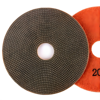 Disques de meulage souples électroplaqués diamantés JOWIN 4 pouces, grain 200, pour le meulage et la finition des sols en béton, pour meuleuse d'angle OEM