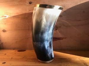 Viking Drinking Horn Eco-Friendly Religious <b>Animal</b> Carved Handcrafted Luxury for Celebrations From India - Product Image 6