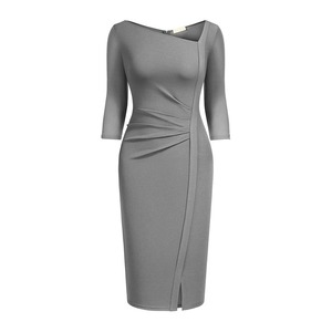 Vestido Largo Ajustado, Formal, Casual, de Manga Larga, para Mujer, con Hombros Descubiertos, Vestido Maxi Elegante para Fiesta de Noche - Product Image 2