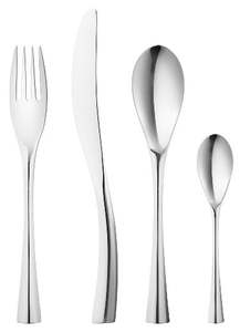 Ensemble de couverts pour salade en acier inoxydable poli miroir argenté, élégant, fabriqué à la main, avec poignées pliables - Product Image 3